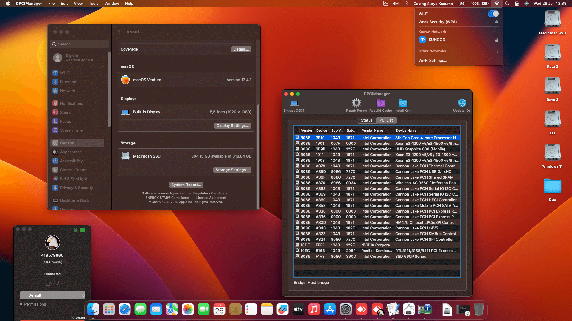 Asus ROG Strix III G531GD I505G3T 2nd [CoffeeLake   Intel UHD 630 + I2C]   OpenCore 1